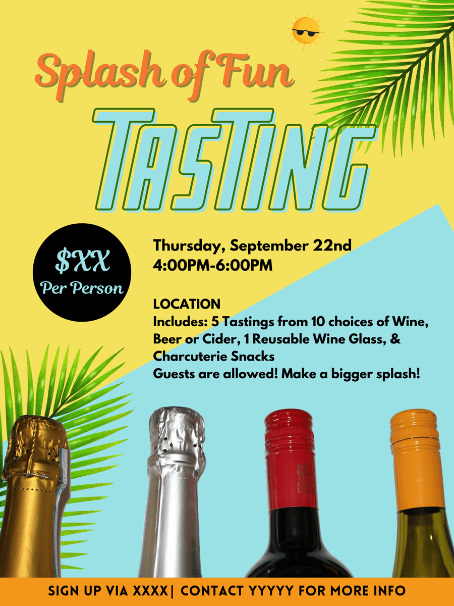 Tasting flyer 